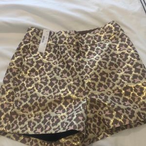 Jcrew leopard print shorts size 2